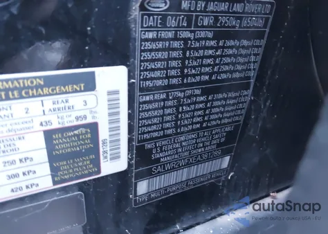 2014 Land Rover Range Rover Sport 3.0L V6 Supercharged Hse from USA, damaged, VIN SALWR2WFXEA381289